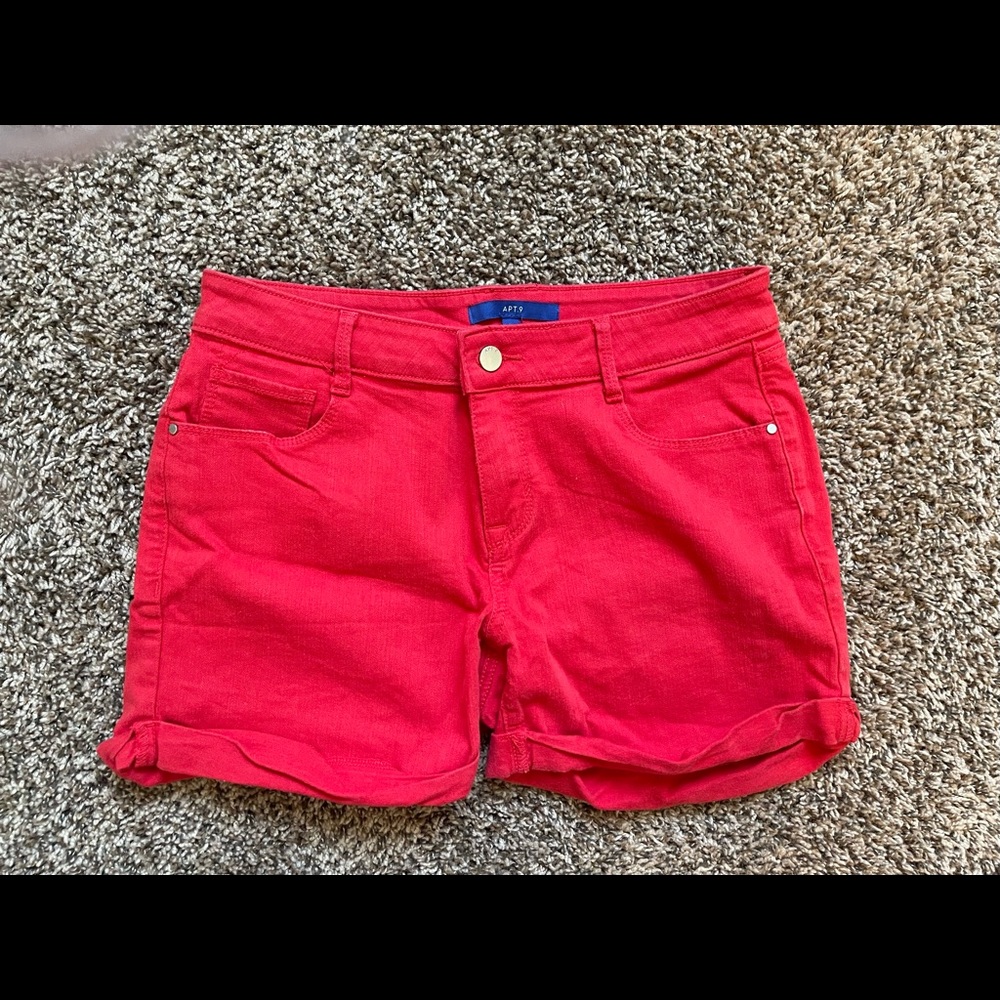 Bright Red Shorts